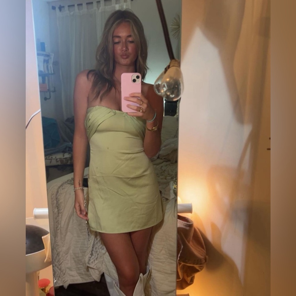 Princess Polly Strapless Green Dress